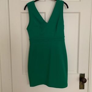 Green mini dress